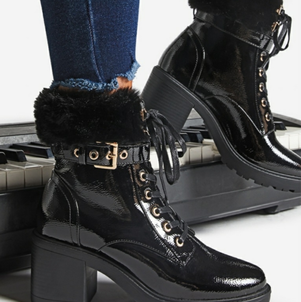 Rule The World Faux Fur Hiker Bootie